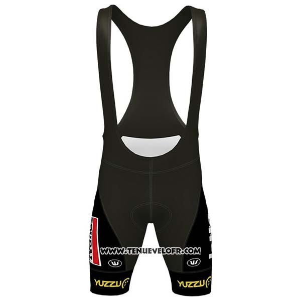2020 Maillot Ciclismo Lotto Soudal Noir Blanc Rouge Manches Courtes et Cuissard